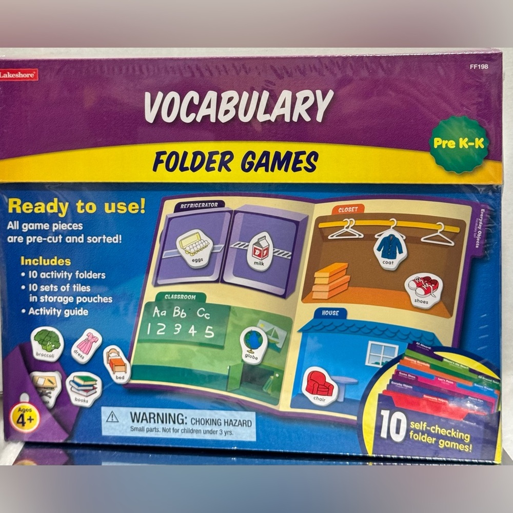 Lakeshore Vocabulary Folder Games Educational Activity Set